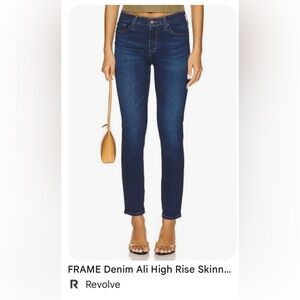 Frame Denim Women's Dark Blue Ali High Rise Skinny Jeans